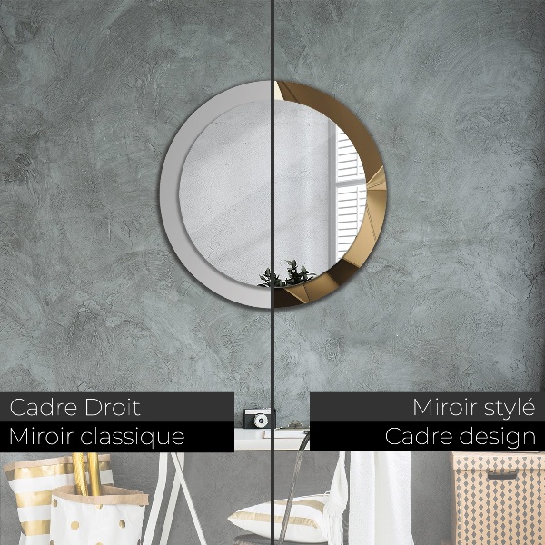 Round decorative mirror Modern abstraction