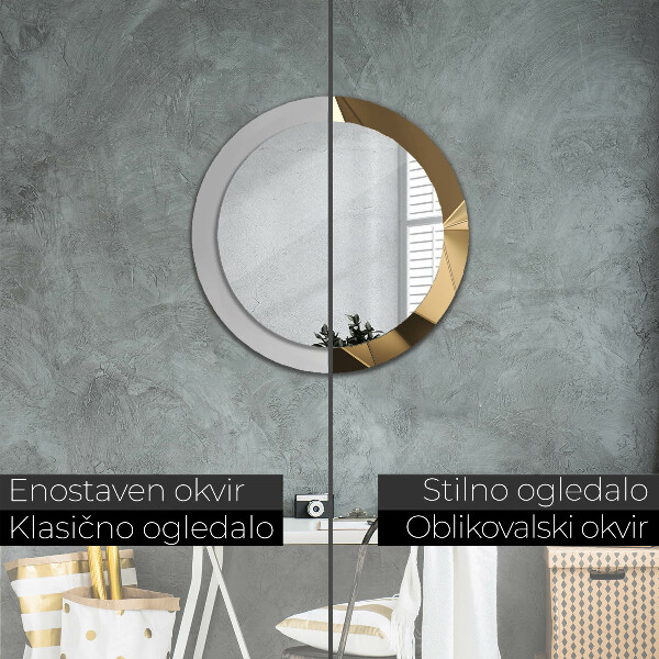 Round decorative mirror Modern abstraction