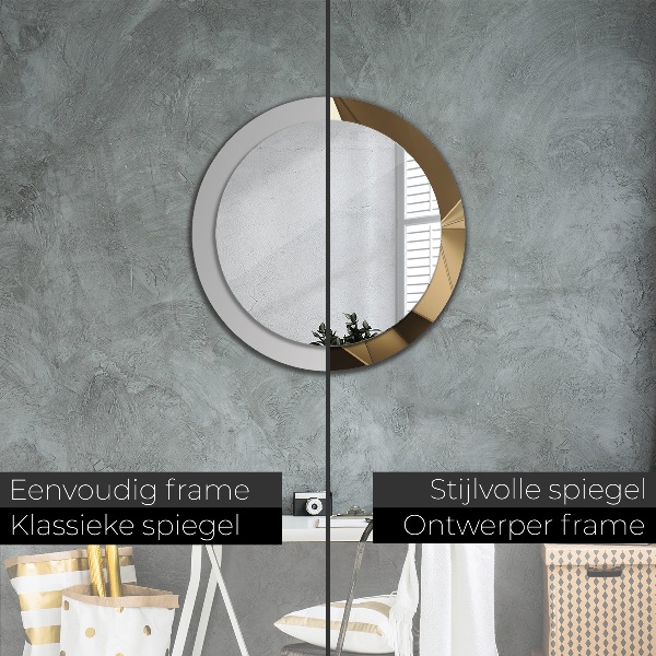 Round decorative mirror Modern abstraction