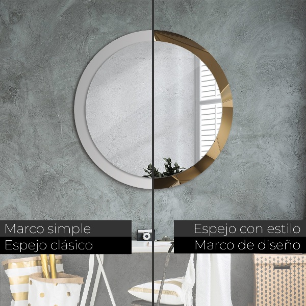 Round decorative mirror Modern abstraction