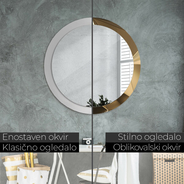 Round decorative mirror Modern abstraction