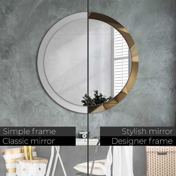 Round decorative mirror Modern abstraction