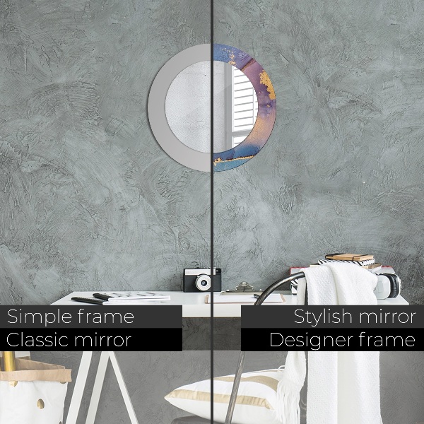 Round wall mirror decor Marble stone
