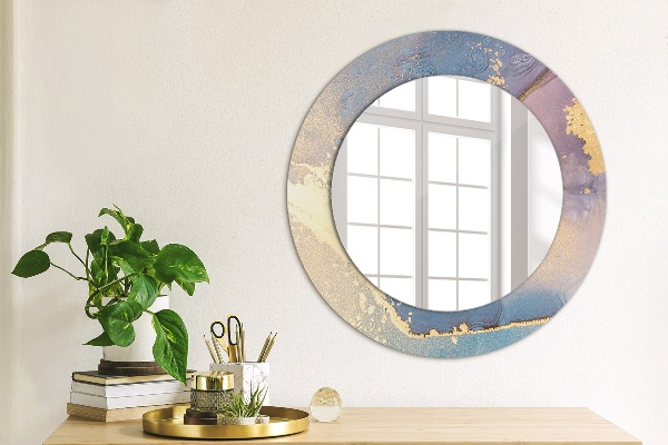 Round wall mirror decor Marble stone
