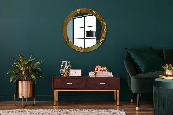 Round decorative mirror Metallic vortices