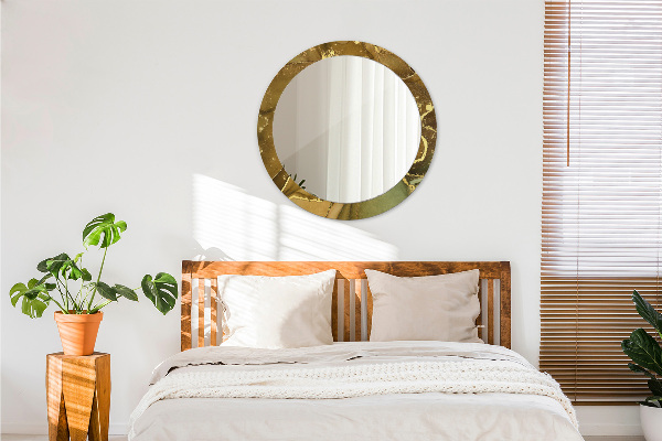 Round decorative mirror Metallic vortices