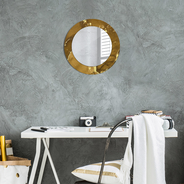 Round decorative mirror Metallic vortices