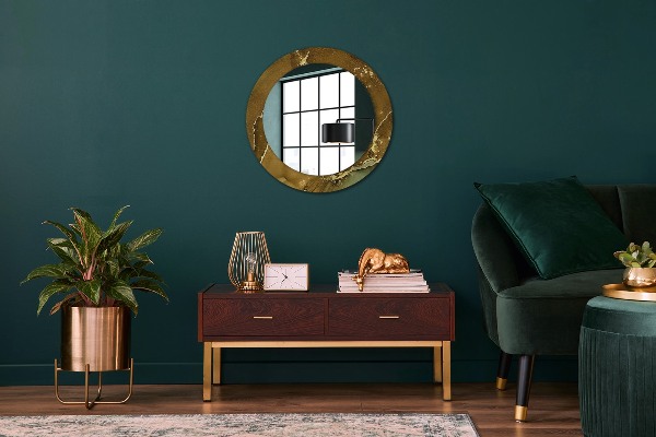 Round decorative mirror Metallic vortices