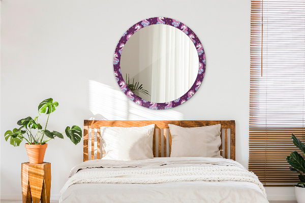 Round decorative mirror Unicorn stars