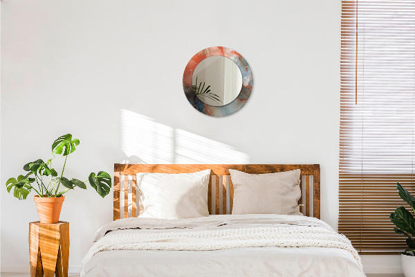 Round wall mirror decor Onyx marbles