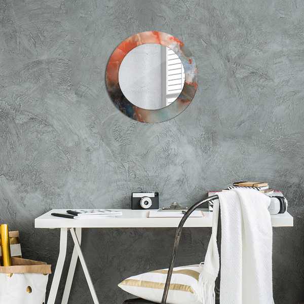 Round wall mirror decor Onyx marbles