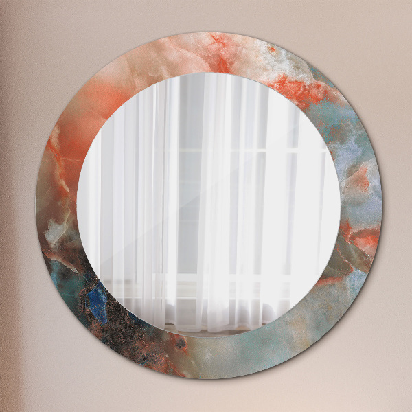Round wall mirror decor Onyx marbles