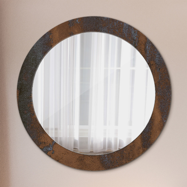 Round wall mirror decor Metallic rustic