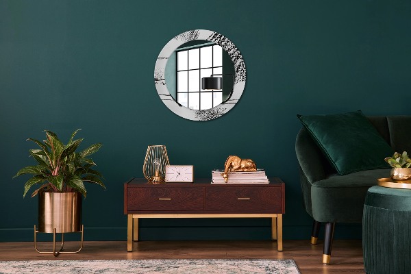 Round wall mirror decor Graffiti pattern