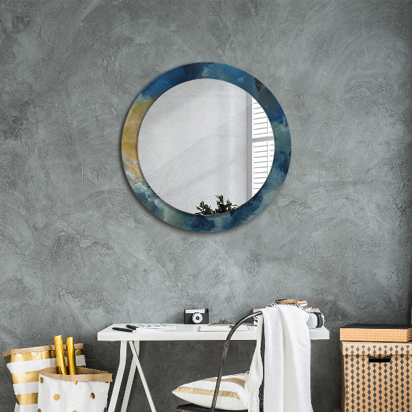 Round wall mirror decor Marble onyx