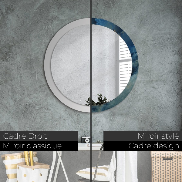 Round wall mirror decor Marble onyx