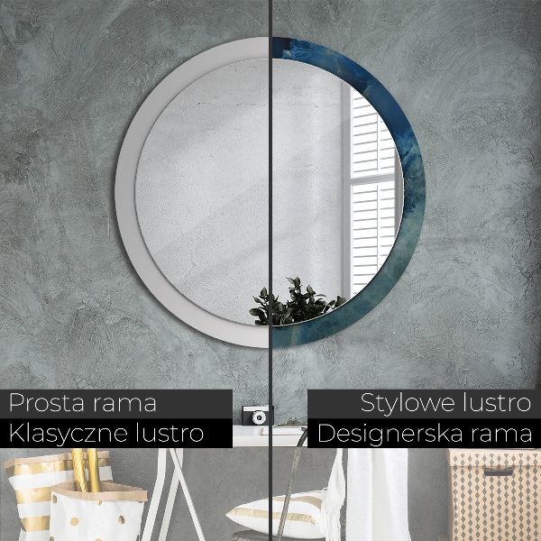 Round wall mirror decor Marble onyx