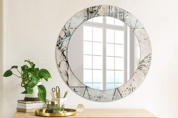 Round decorative mirror Animal abstraction
