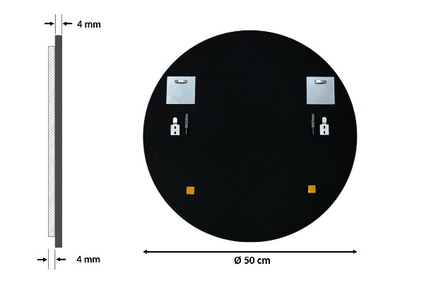 Round mirror black frame for living room 20 in