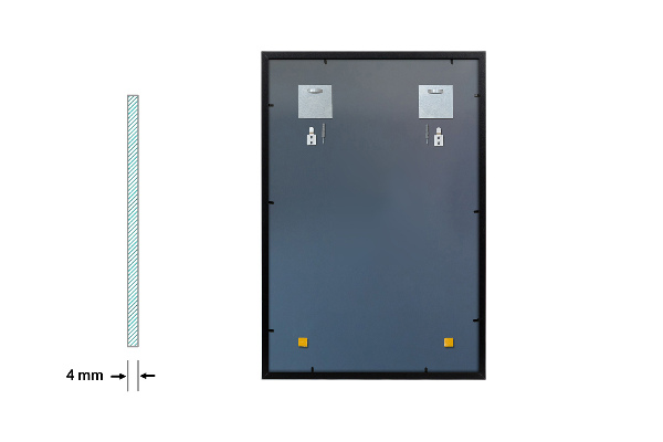 Rectangle large mirror with black frame 39x28 in