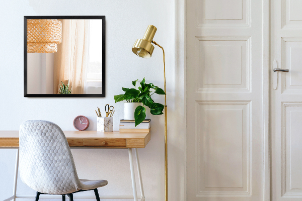 Rectangle hallway mirror with black frame 39x28 in