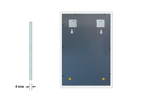 Rectangle hallway mirror white framed 28x20 in