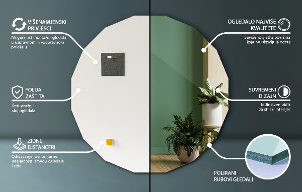 Geometric mirror original shape 50x50 cm