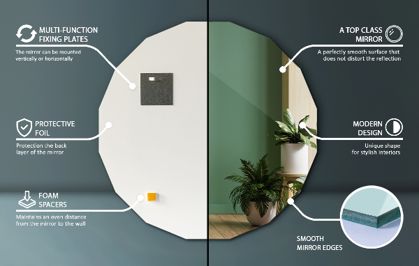 Geometric mirror original shape 50x50 cm