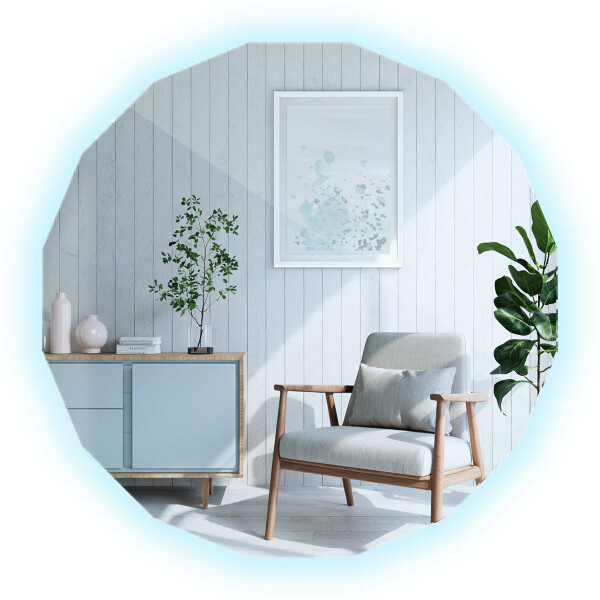 LED Polygonal Mirror 24×24 in