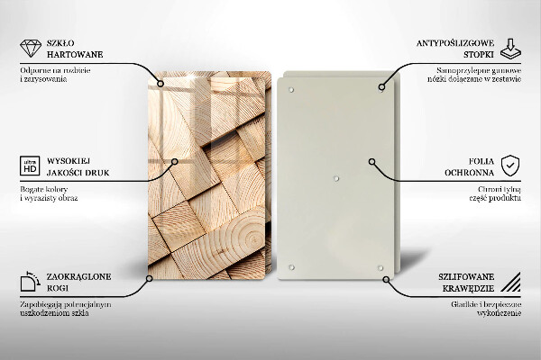 Kitchen worktop protector Wooden squares