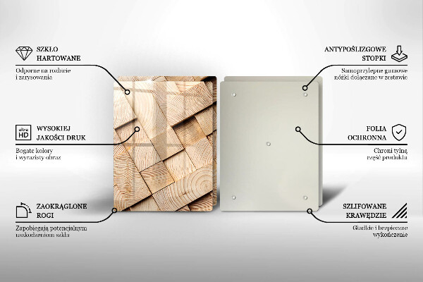 Kitchen worktop protector Wooden squares