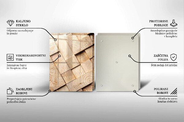 Kitchen worktop protector Wooden squares