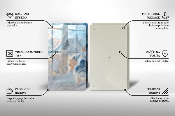 Kitchen worktop saver Marble texture