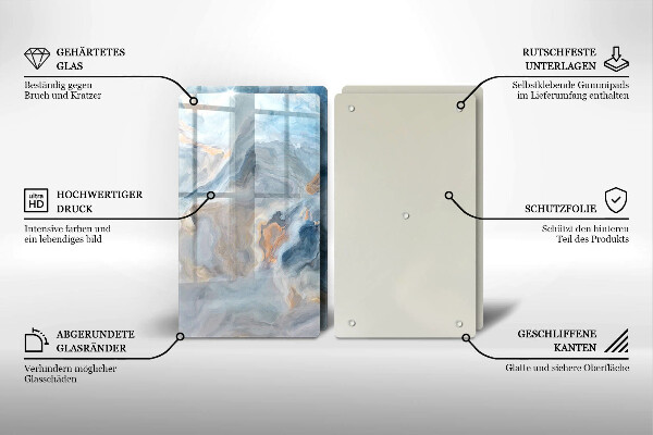 Kitchen worktop saver Marble texture