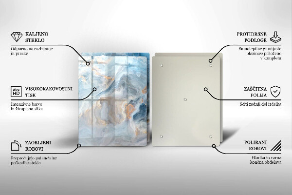 Kitchen worktop saver Marble texture