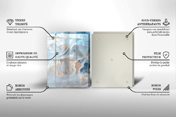 Kitchen worktop saver Marble texture