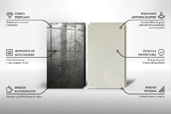 Kitchen worktop saver Metal texture