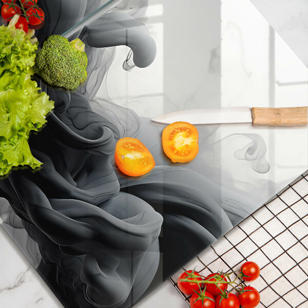 Kitchen worktop saver Black smoke abstraction