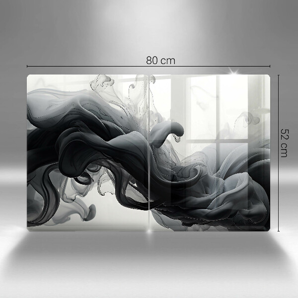 Kitchen worktop saver Black smoke abstraction