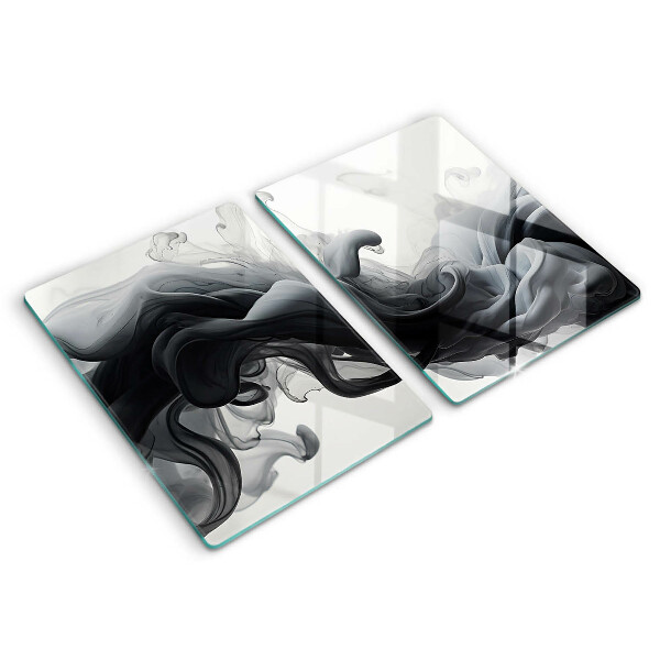 Kitchen worktop saver Black smoke abstraction