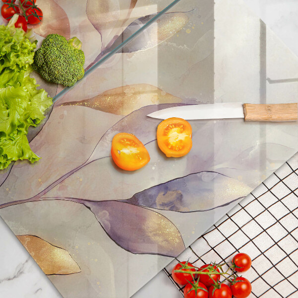 Kitchen worktop protector Painted boho leaves