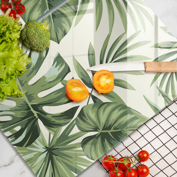 Kitchen worktop protector Illustration of the Monstera leaves