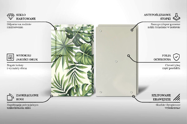 Kitchen worktop protector Illustration of the Monstera leaves