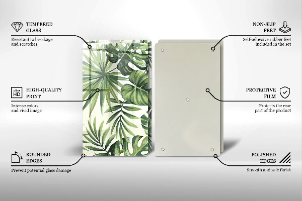 Kitchen worktop protector Illustration of the Monstera leaves