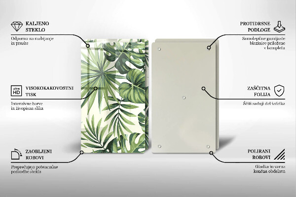 Kitchen worktop protector Illustration of the Monstera leaves