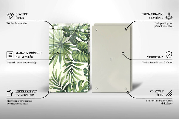 Kitchen worktop protector Illustration of the Monstera leaves