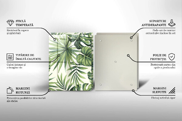Kitchen worktop protector Illustration of the Monstera leaves