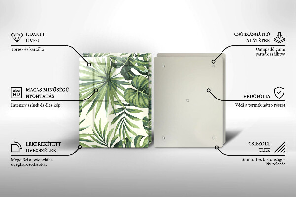 Kitchen worktop protector Illustration of the Monstera leaves