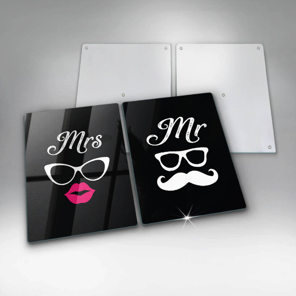 Worktop protector Mrs. Mr. - inscription, sentence
