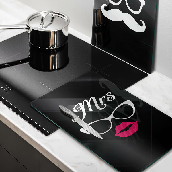 Worktop protector Mrs. Mr. - inscription, sentence